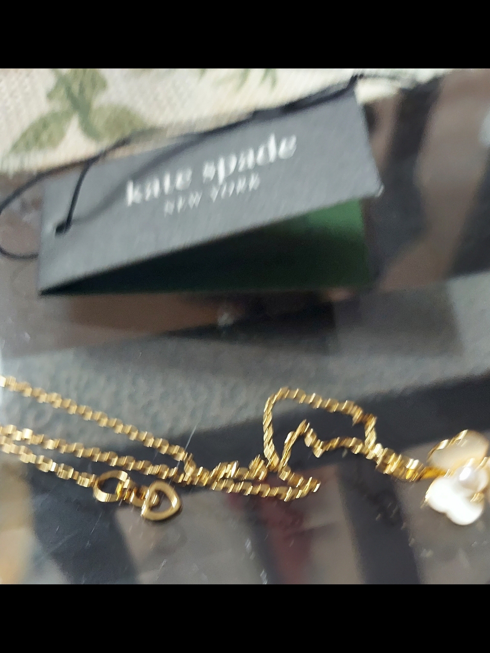 kate spade New York Gold & White Flower Pendant Necklace - Picture 2 of 4